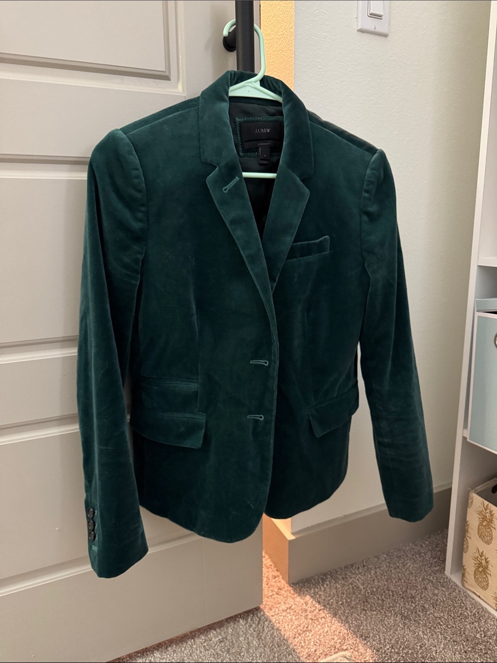 J. Crew Emerald Velvet Blazer